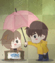 In the rain