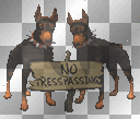 No Tresspassing Doberman Pinschers No Tresspassing Doberman Pinschers