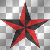 red and black nautical star