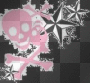 Pink Skull & Stars Background  :-)
