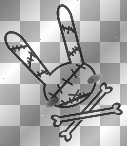 Emo Bunny Head & Bones  :-/