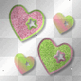 glitter hearts