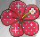 Red Glittery Flower