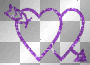 Purple Glittery Hearts