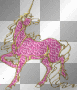 Pink & Gold Glittery Horse