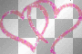 2 Pink Glitter Hearts  :-}