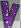 purple  letter  V