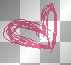 Black & Pink Small Scribble Heart