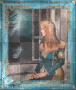 animated blue gold glitter lady