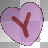 animated Y heart alphabet