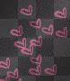 red hearts on black