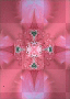 pink abstract with emeralds 