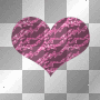 Mauve/Pink Glowing Heart