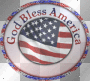 God Bless America Glitter Button