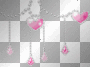 Pink Glitter Hearts & Pearls Frame & Divider Pink Glitter Hearts & Pearls Frame & Divider