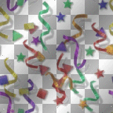 Transparent Confetti Background