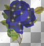 Glitter Glowing Blue Rose