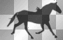 animated horse silohutte