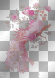 Pink Glitter Peacock  **db**