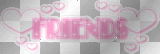 Cute heart friends word