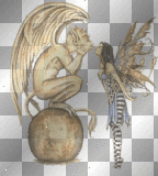 Gargoyle and fairy