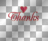 Animated Thanks with hearts