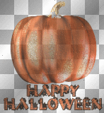 Happy Halloween & Glitter Pumpkin