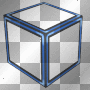 Blue cube frame