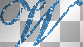 blue letter W