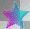 Tiny rainbow star