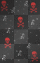 Glowing Red & White Skullz Background **dnb**