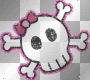 pink skull and bow