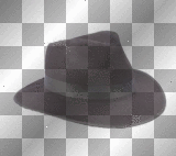 Flocked Gangsta Hat (left) **d/n/b/**