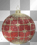 Sparkling Gold & Red Ornament  **d/n/b/**