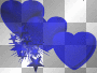 Neon Blue Glitter Hearts & Stars **d/n/b/** Neon Blue Glitter Hearts & Stars **d/n/b/**