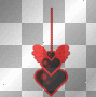 heart love black animated ozdoby