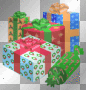 Christmas presents red green blue
