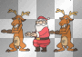 pere noel qui danse avec ses rennes