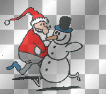 babbo natale pupazzo di neve