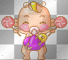 animated glitter baby dancing CAD
