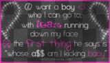 i want a boy who...