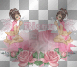 bisous ange rose 