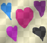 Floating hearts