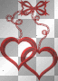 love red heart chain hearts