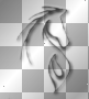 Horse transparent outline black