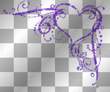 purple glitter heart