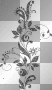 black glitter flower deco