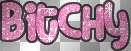 Bitchy pink and black glitter