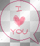 love u speech bubble
