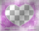 animated purple heart frame valentine